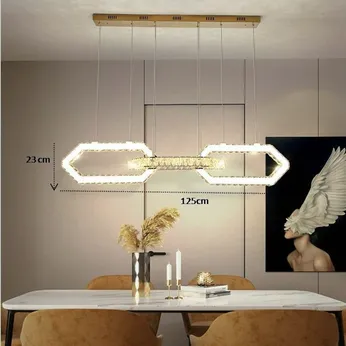 Đèn thả bàn ăn tphcm pha lê mắt xích