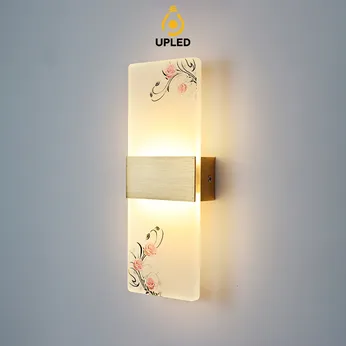 Đèn ngủ Treo Tường Mica UPLED Decor phòng ngủ hình khối chữ nhật Hiện Đại