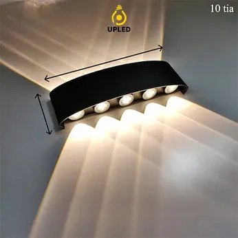 Đèn hắt sáng UH13 UPLED 2 đầu chiếu sáng ngoại thất, trang trí ngoài trời chống nước Nhôm Đúc đa tia