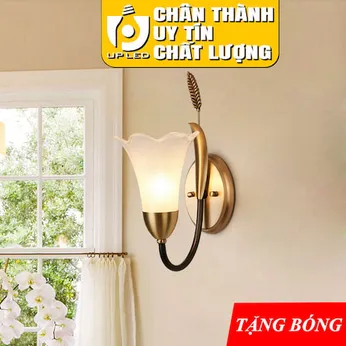 Đèn ngủ treo tường đồng hoa