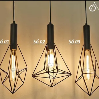 Đèn thả kim cương nhọn 1