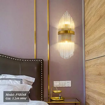 Đèn tường pha lê thanh dài hợp kim CAO CẤP