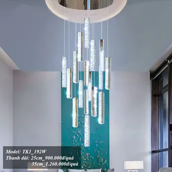 Thả thông tầng thanh dài pha lê CAO CẤP