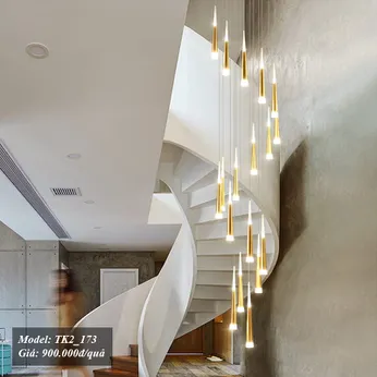 Đèn cầu thang Hà nội, đèn thông tầng thanh tam giác