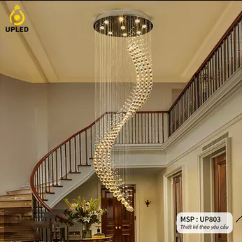 Đèn pha lê, thả pha lê Khách Sạn, Phòng Khách, Cao Cấp thiết kế theo yêu cầu UPLED UP-803