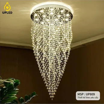 Đèn pha lê, thả pha lê Khách Sạn, Phòng Khách, Cao Cấp thiết kế theo yêu cầu UPLED UP-809