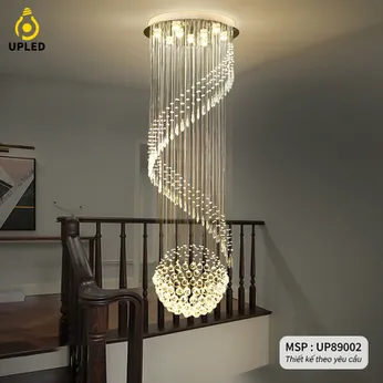 Đèn pha lê, thả pha lê Khách Sạn, Phòng Khách, Cao Cấp thiết kế theo yêu cầu UPLED UP-89002