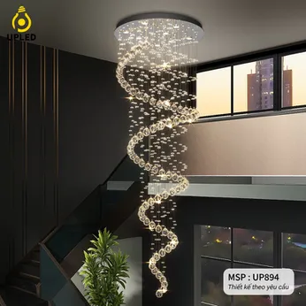 Đèn pha lê, thả pha lê Khách Sạn, Phòng Khách, Cao Cấp thiết kế theo yêu cầu UPLED UP-894