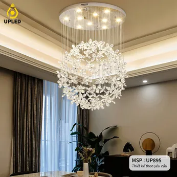Đèn pha lê, thả pha lê Khách Sạn, Phòng Khách, Cao Cấp thiết kế theo yêu cầu UPLED UP-895