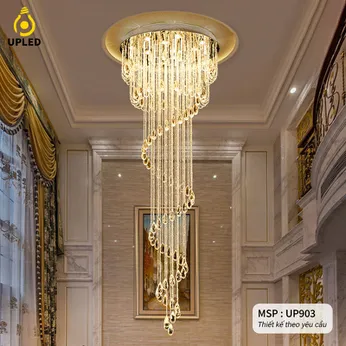 Đèn pha lê, thả pha lê Khách Sạn, Phòng Khách, Cao Cấp thiết kế theo yêu cầu UPLED UP-903