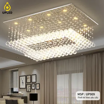 Đèn pha lê, thả pha lê Khách Sạn, Phòng Khách, Cao Cấp thiết kế theo yêu cầu UPLED UP-909