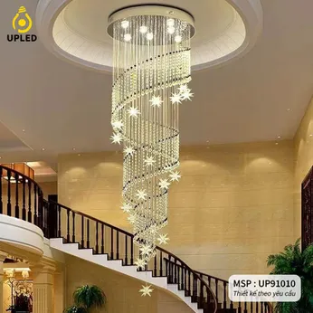 Đèn pha lê, thả pha lê Khách Sạn, Phòng Khách, Cao Cấp thiết kế theo yêu cầu UPLED UP-9101