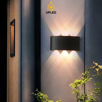 Đèn hắt sáng UH09 UPLED 2 đầu chiếu sáng ngoại thất, trang trí ngoài trời chống nước Nhôm Đúc đa tia
