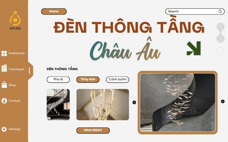 Xu Hướng Đèn Thông Tầng Châu Âu – Nâng Tầm Không Gian Sống Đẳng Cấp