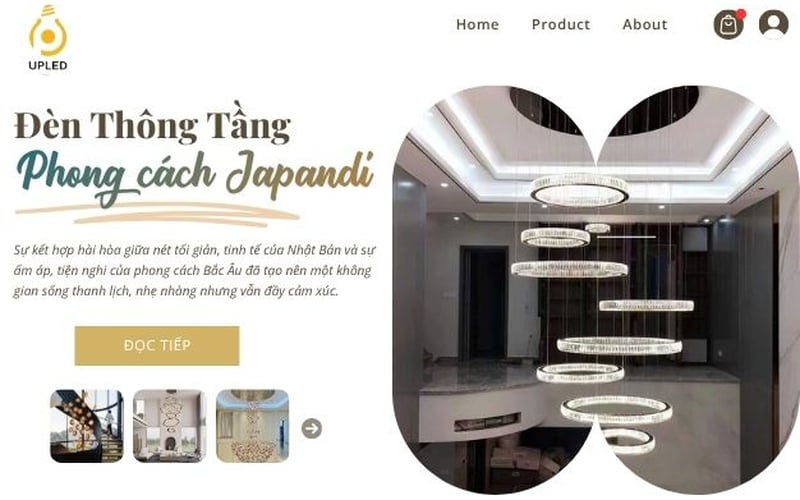 Đèn Thông Tầng Phong Cách Japandi – Xu Hướng Thiết Kế Tinh Tế Cho Không Gian Hiện Đại