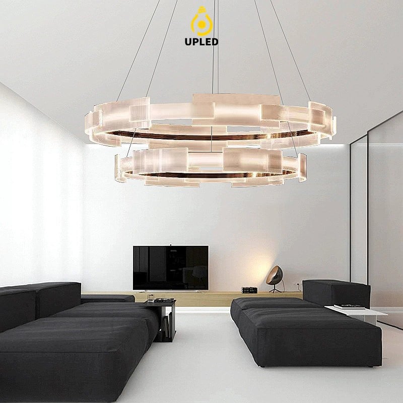 Đèn chùm acrylic phong cách Ý sang trọng tối giản