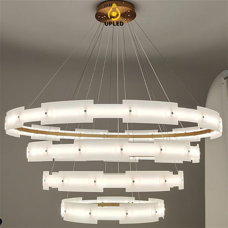 Đèn chùm acrylic phong cách Ý sang trọng tối giản