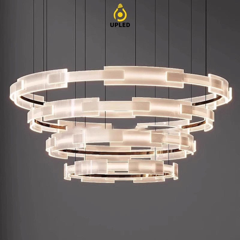 Đèn chùm acrylic phong cách Ý sang trọng tối giản