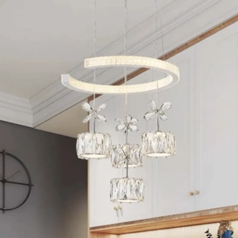 Đèn thả bàn ăn pha lê lốc xoáy