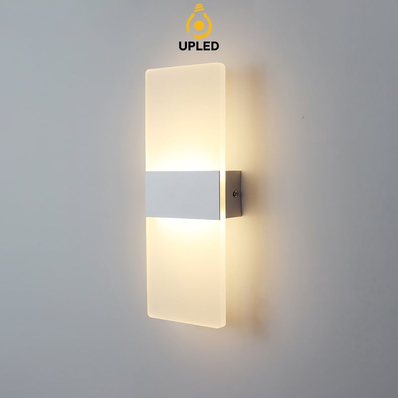 Đèn ngủ Treo Tường Mica UPLED Decor phòng ngủ hình khối chữ nhật Hiện Đại