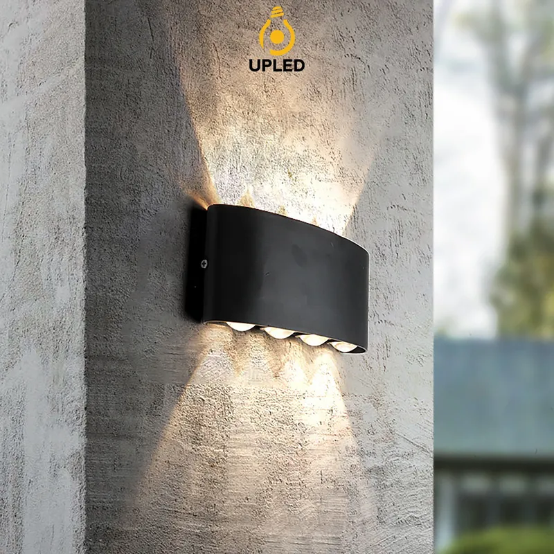 Đèn hắt sáng UH12 UPLED 2 đầu chiếu sáng ngoại thất, trang trí ngoài trời chống nước Nhôm Đúc đa tia