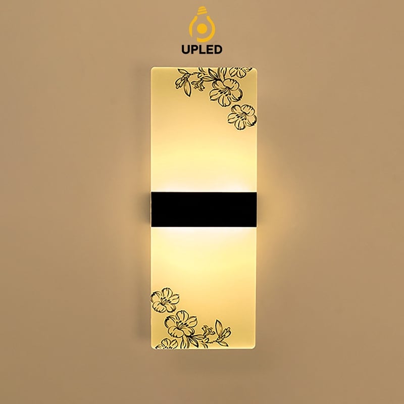 Đèn ngủ Treo Tường Mica UPLED Decor phòng ngủ hình khối chữ nhật Hiện Đại