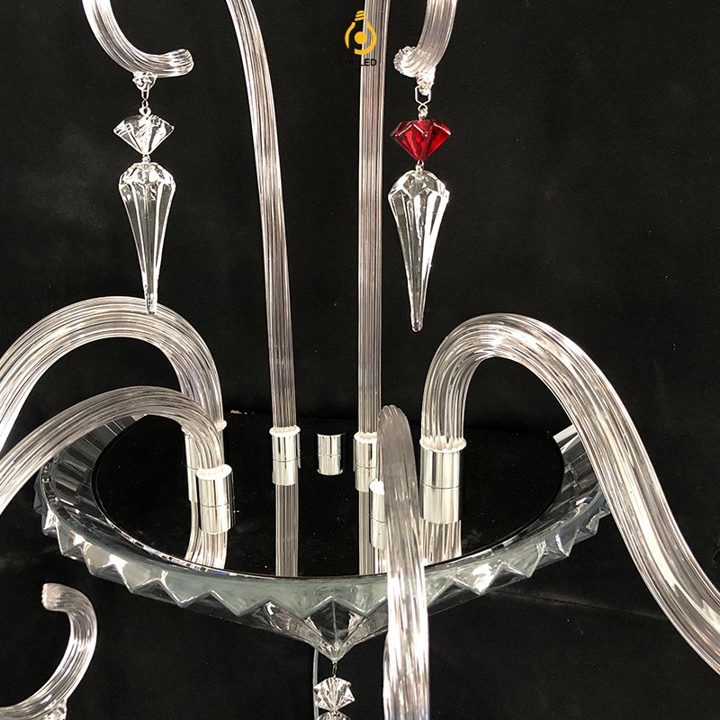 Đèn tường pha lê tay cong phong cách Baccarat