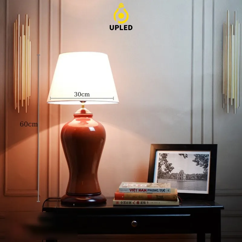 Đèn bàn gốm Bát Tràng UBG018