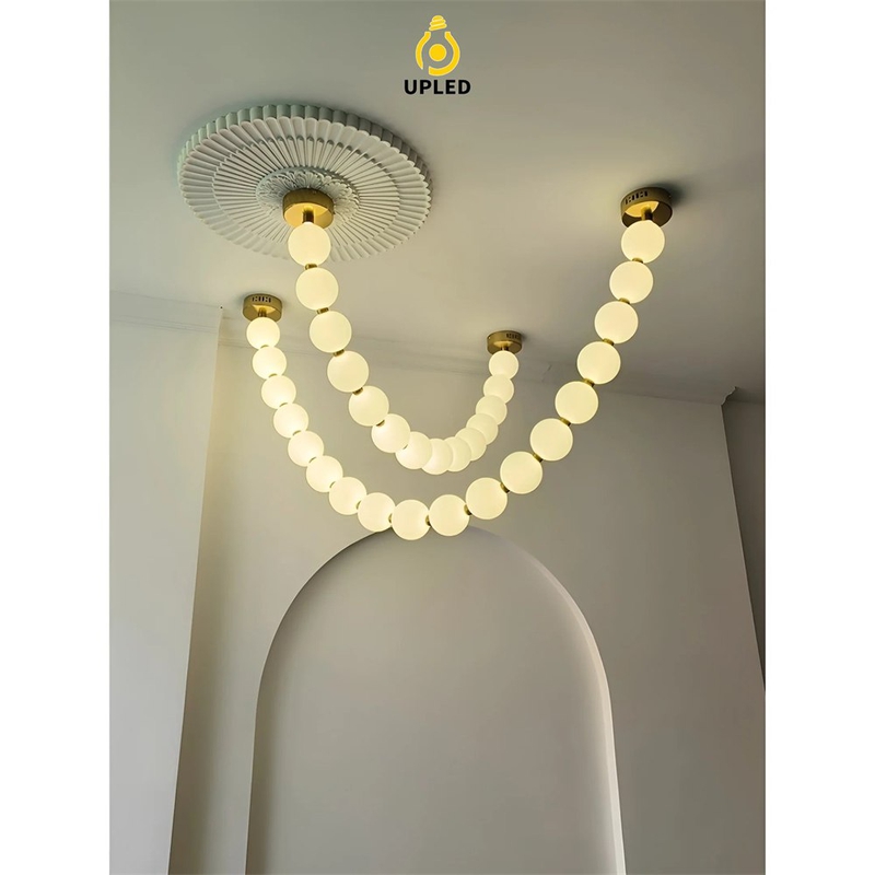 Đèn chùm dây ngọc trai LED, dạng thả chuỗi cho thông tầng