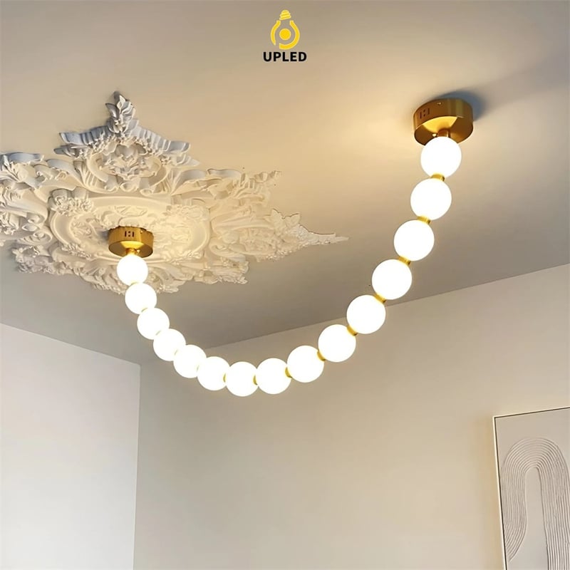 Đèn chùm dây ngọc trai LED, dạng thả chuỗi cho thông tầng