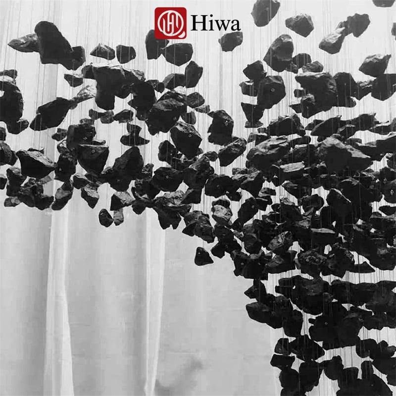 Đèn chùm pha lê dạng treo kết hợp đá trang trí