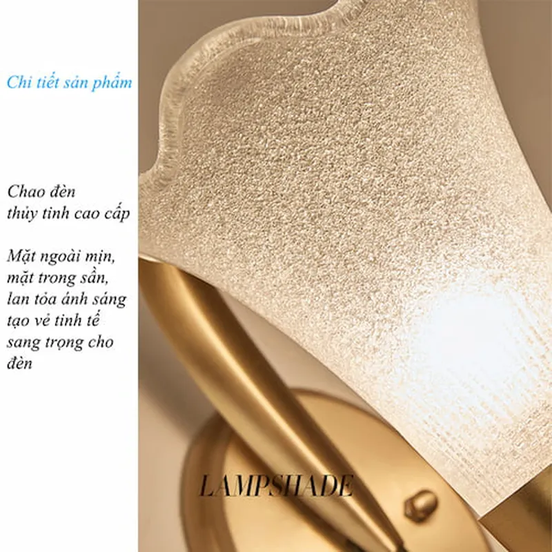 Đèn ngủ treo tường đồng hoa