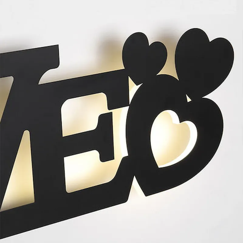 Đèn ngủ treo tường hình chữ HOME LOVE gia đình