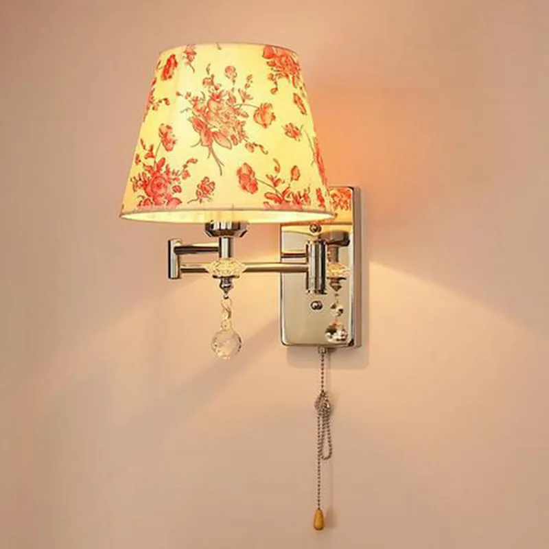 Đèn ngủ treo tường pha lê K9 hợp kim