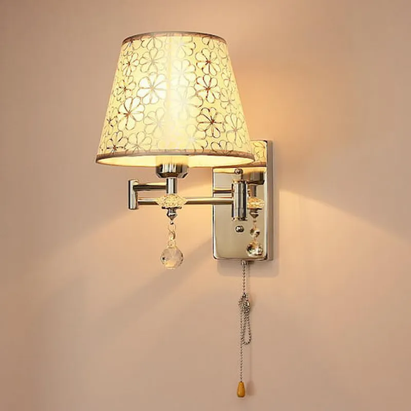 Đèn ngủ treo tường pha lê K9 hợp kim