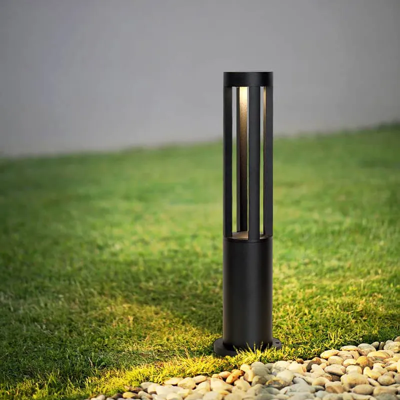 Đèn sân vườn ban công cột chống nước hợp kim cao cấp - loại dài tròn