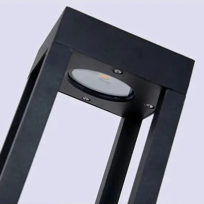 Đèn sân vườn ban công cột chống nước hợp kim cao cấp - loại dài vuông