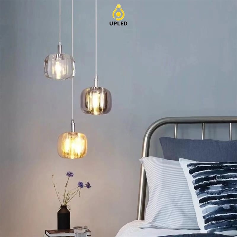 Đèn thả chùm pha lê K9 đế inox, nhiều cấu hình cụm tròn và hàng ngang