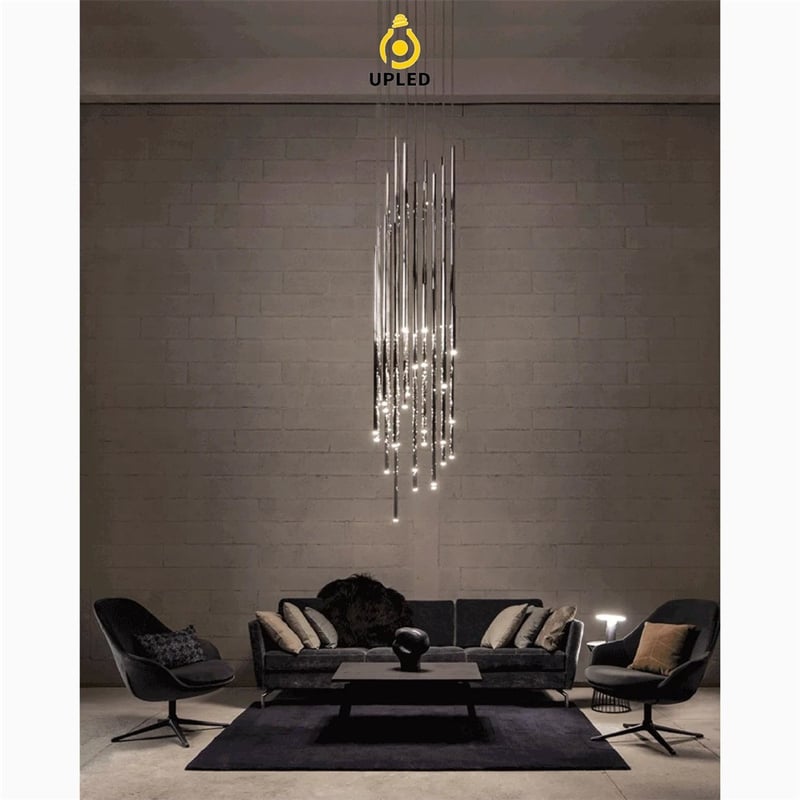 Đèn thả dạng ống LED, tùy chỉnh đế tròn hoặc chữ nhật