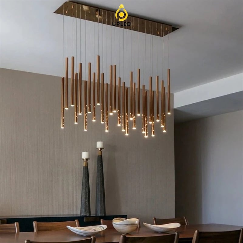 Đèn thả dạng ống LED, tùy chỉnh đế tròn hoặc chữ nhật