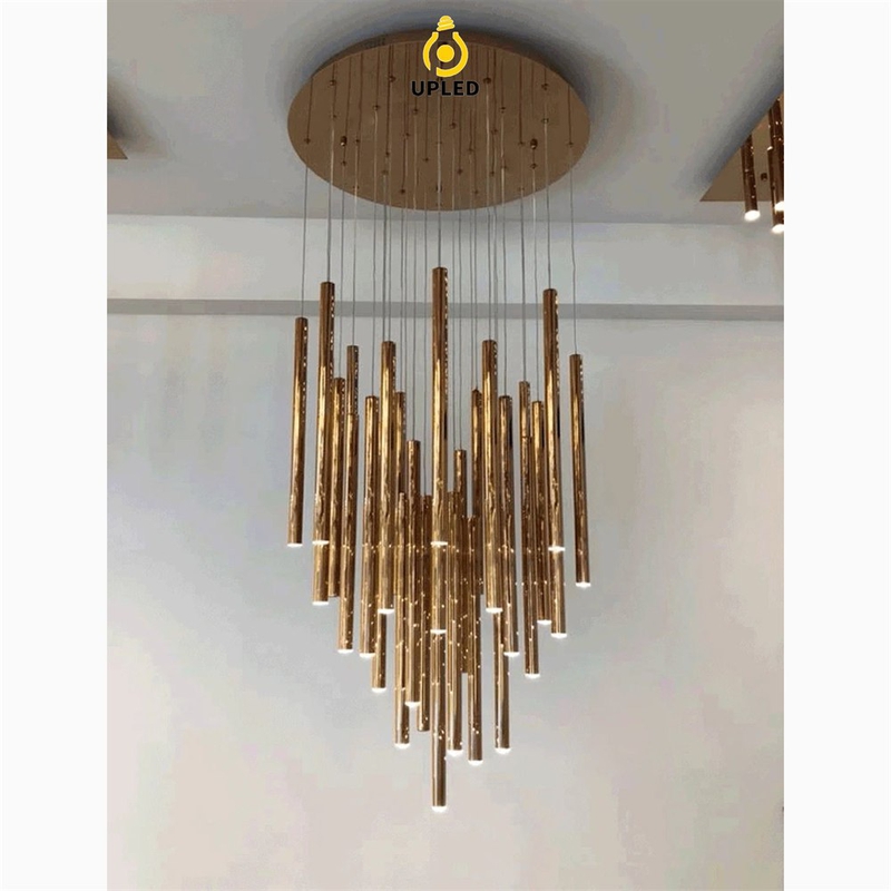 Đèn thả dạng ống LED, tùy chỉnh đế tròn hoặc chữ nhật