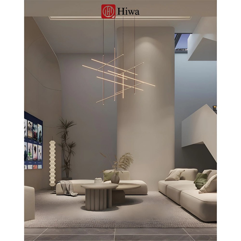 Đèn thả khối vuông LED ba màu, thân nhôm phối mặt kính mờ