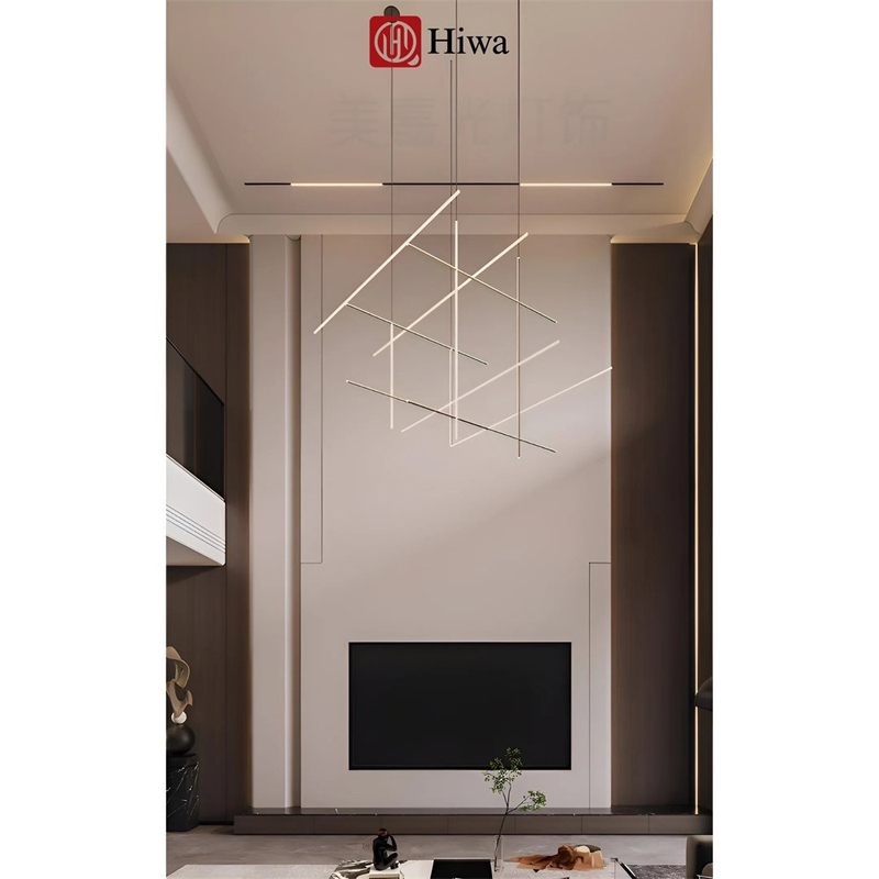 Đèn thả khối vuông LED ba màu, thân nhôm phối mặt kính mờ