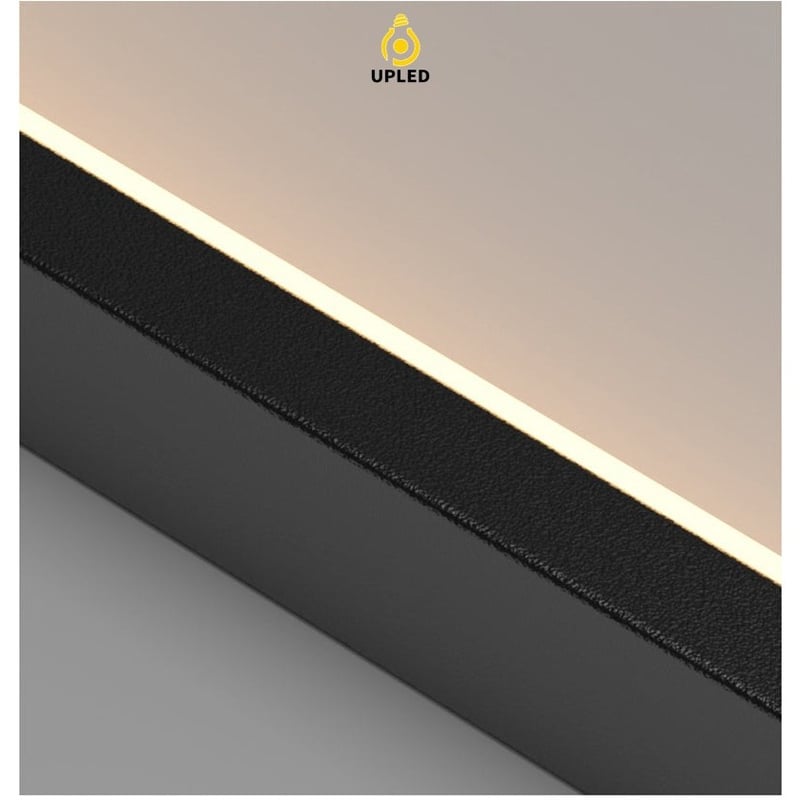 Đèn thả LED khung chữ nhật tối giản bằng nhôm, màu đen hoặc vàng