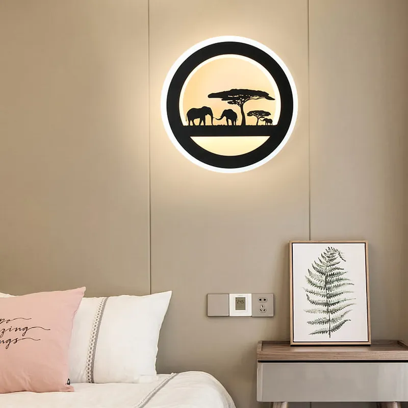 Đèn treo tường mica con voi hợp kim CAO CẤP