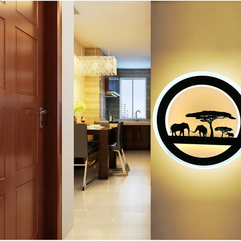 Đèn treo tường mica con voi hợp kim CAO CẤP