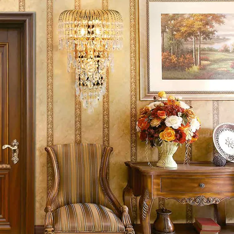 Đèn treo tường thêu pha lê K9 CAO CẤP