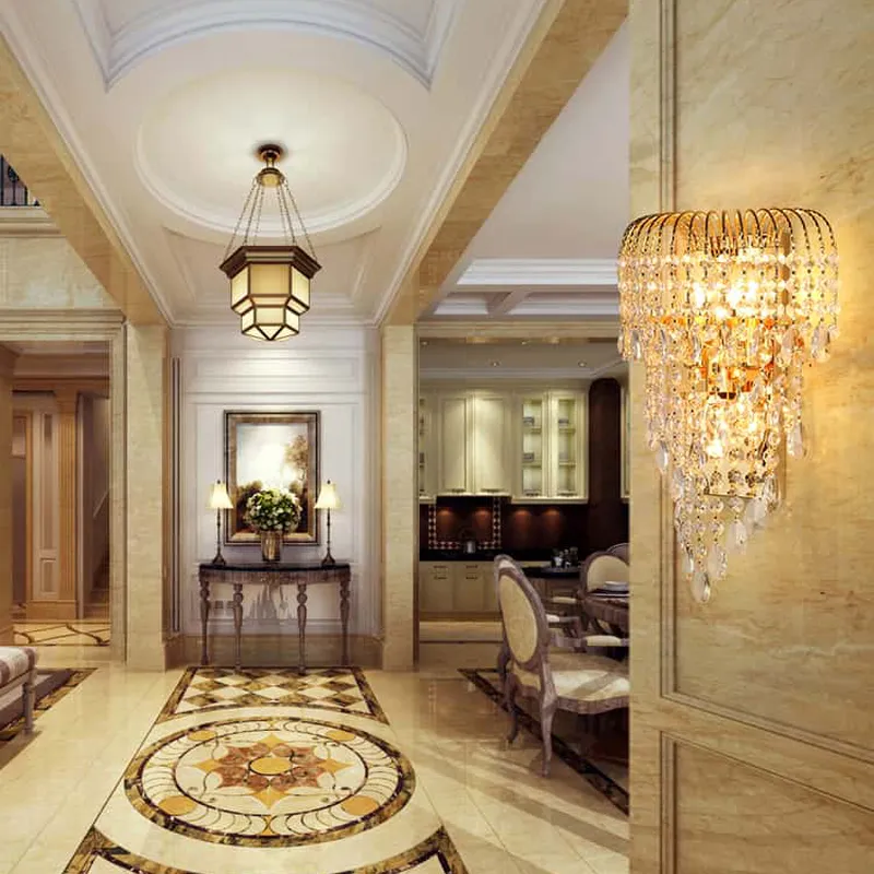 Đèn treo tường thêu pha lê K9 CAO CẤP