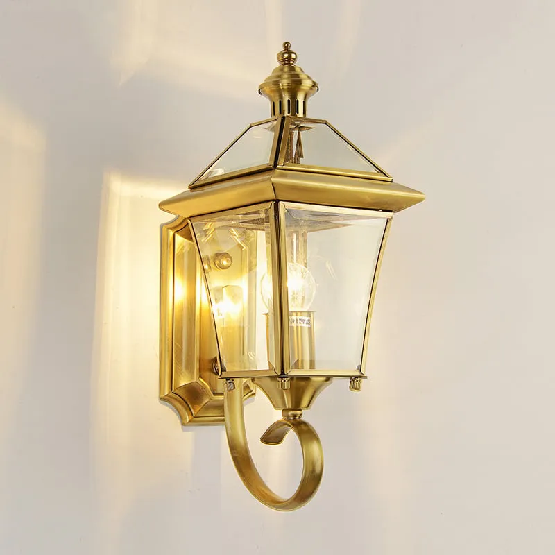 Đèn tường ngoài trời chống nước Đồng Hộp