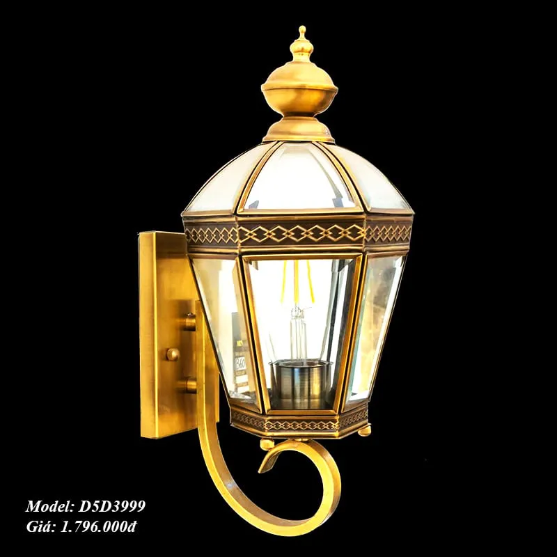 Đèn treo tường trang trí phòng khách CAO CẤP, Đèn tường ngoài trời chống nước Đồng Tròn